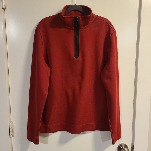 Banana Republic - Red 1/4 Zip Sweatshirt - Picture 3 of 9